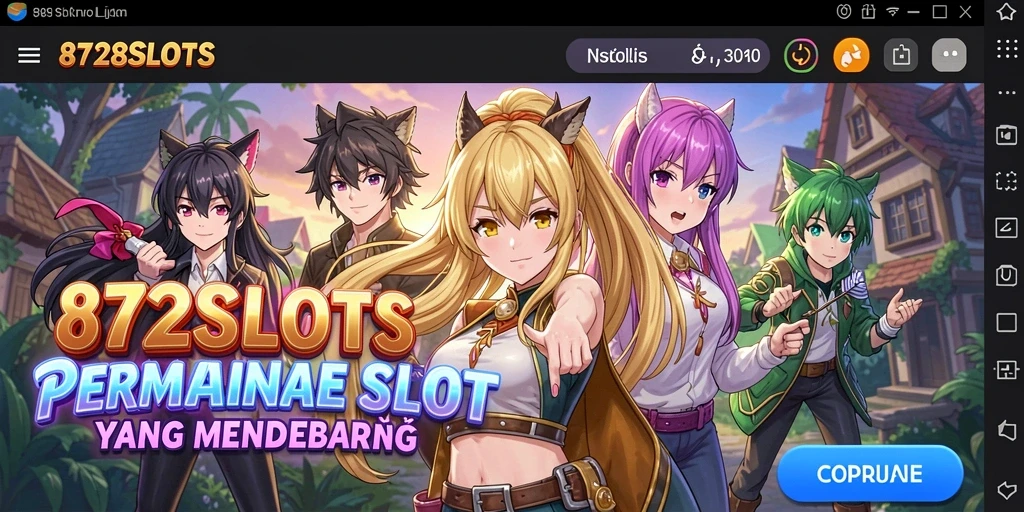 Tangkapan layar permainan 8728SLOTS menunjukkan aksi slot menegangkan dalam dunia Anime.