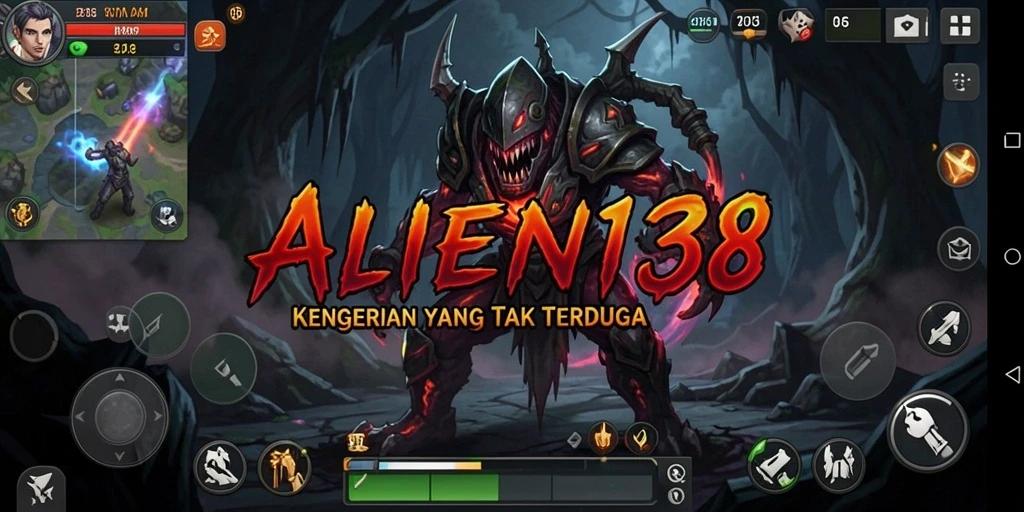 Tangkapan layar gameplay ALIEN138 yang menegangkan dan menyeramkan.