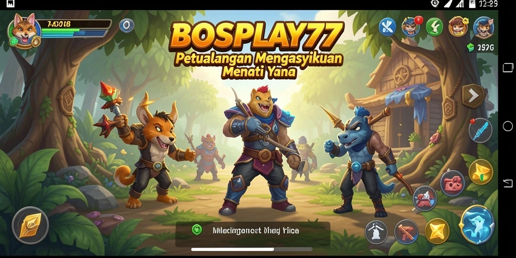 Tangkapan layar gameplay BOSPLAY77 yang menampilkan petualangan aksi mendebarkan.