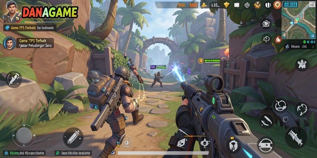 Tampilan gameplay <strong>DANAGAME</strong> yang seru dan mendebarkan dalam pertempuran TPS.