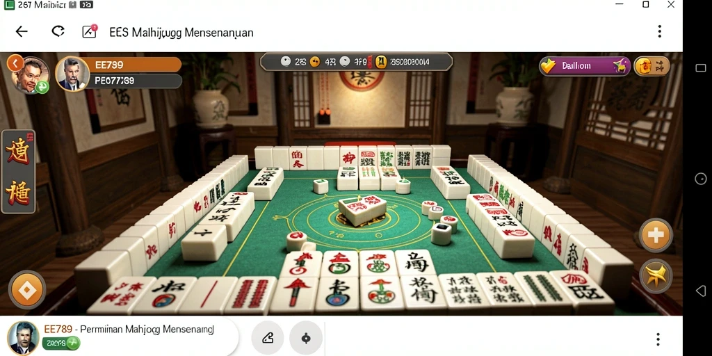 Tampilan gameplay Mahjong yang menarik dan mengasyikkan di EE789.