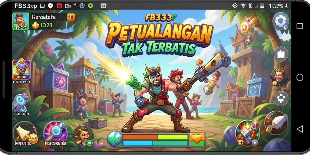 Screenshot menunjukkan pertarungan seru dalam permainan Arcade FB333.