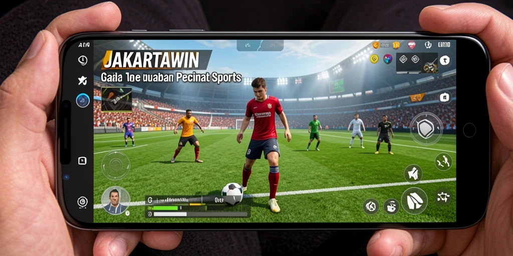 Screenshot JAKARTAWIN menampilkan aksi seru dalam pertandingan olahraga.