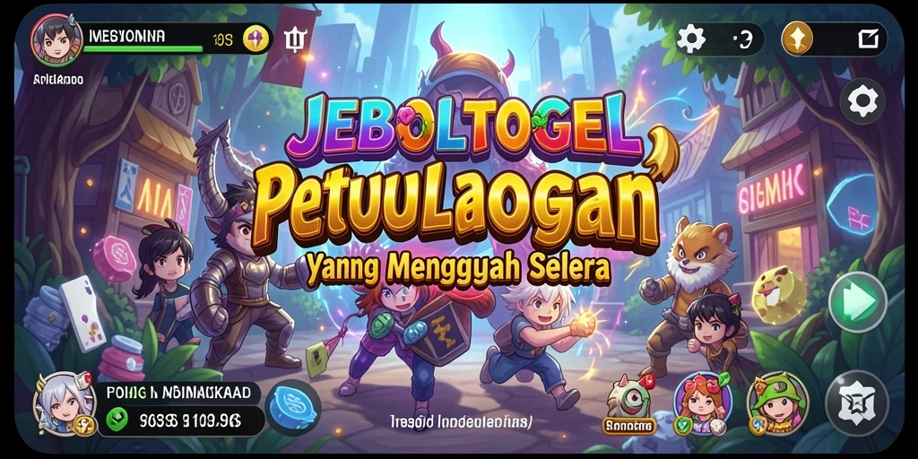 Screenshot gameplay JEBOLTOGEL dengan karakter anime yang dinamis.
