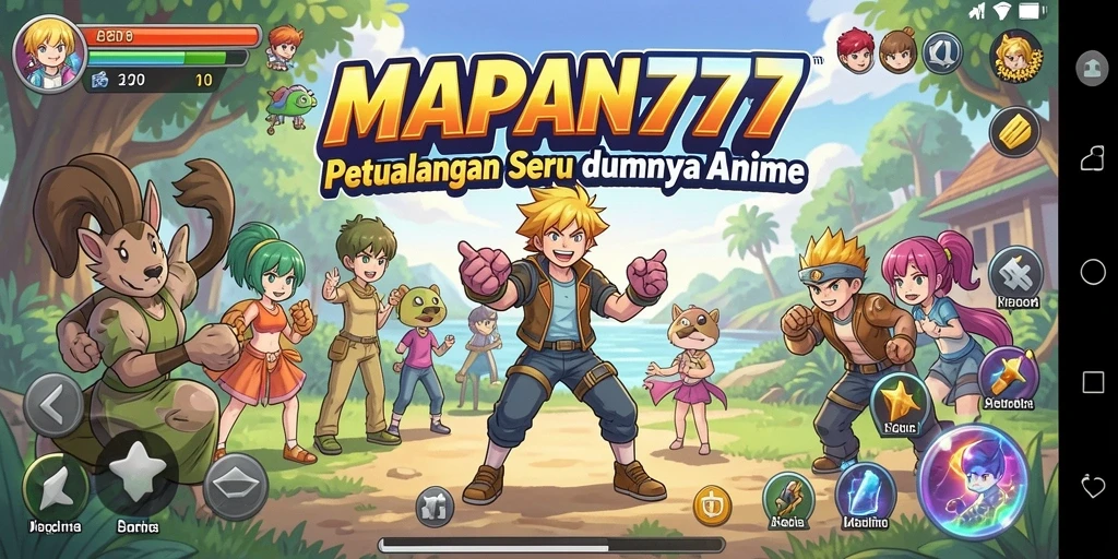 Screenshot menampilkan aksi seru di dunia anime MAPAN777.