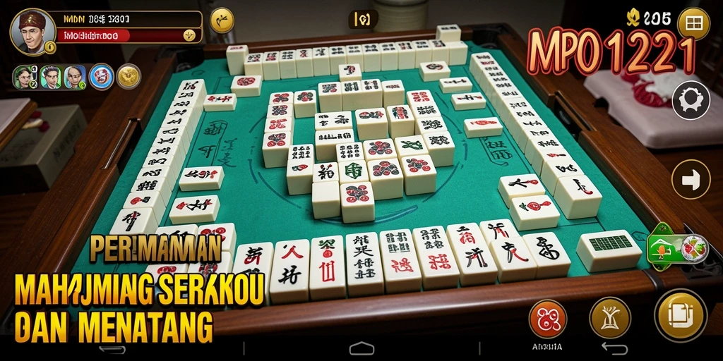 Tampilan gameplay seru dari MPO1221 dengan elemen Mahjong.