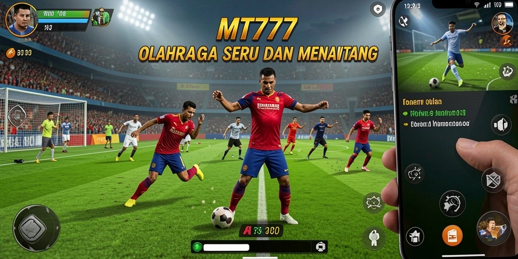 Screenshot gameplay dari MT777 menampilkan aksi olahraga yang seru.