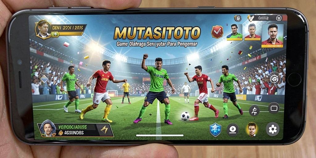 Tangkapan layar gameplay <strong>MUTASITOTO</strong> menunjukkan aksi seru dan interaksi pemain di lapangan.