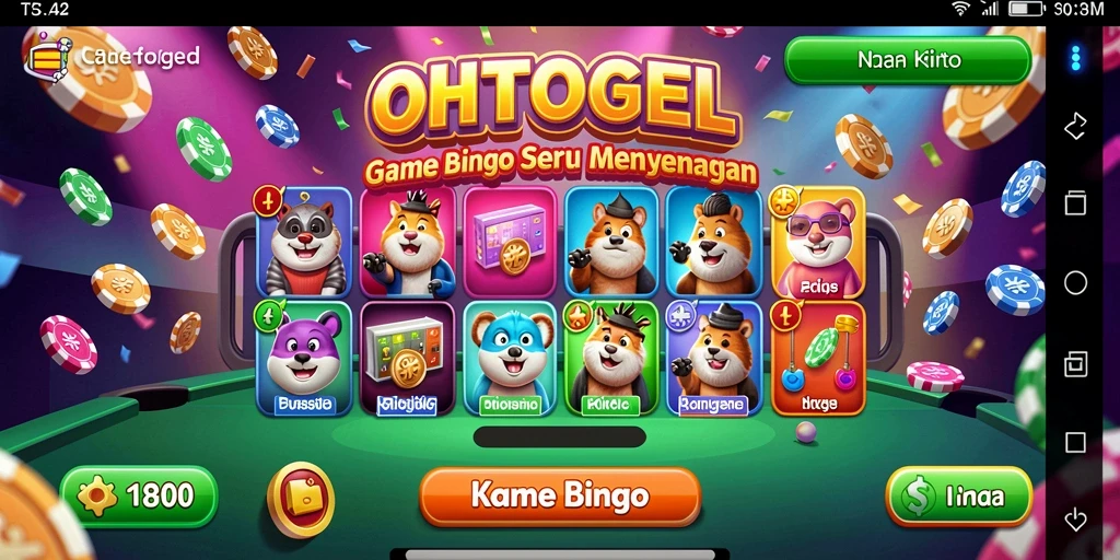 Screenshot gameplay OHTOGEL yang menampilkan suasana Bingo yang seru.