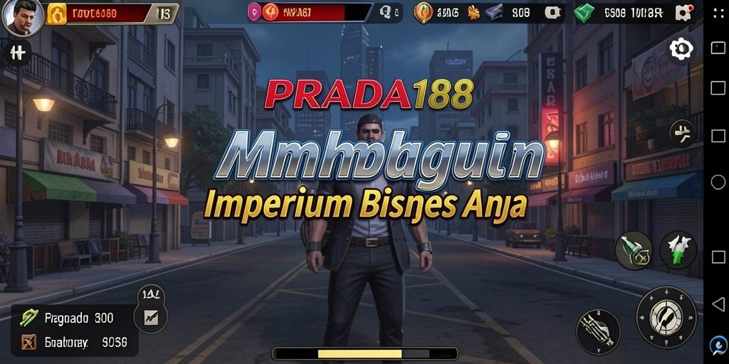 Tangkapan layar utama PRADA188 menampilkan gameplay seru membangun bisnis.