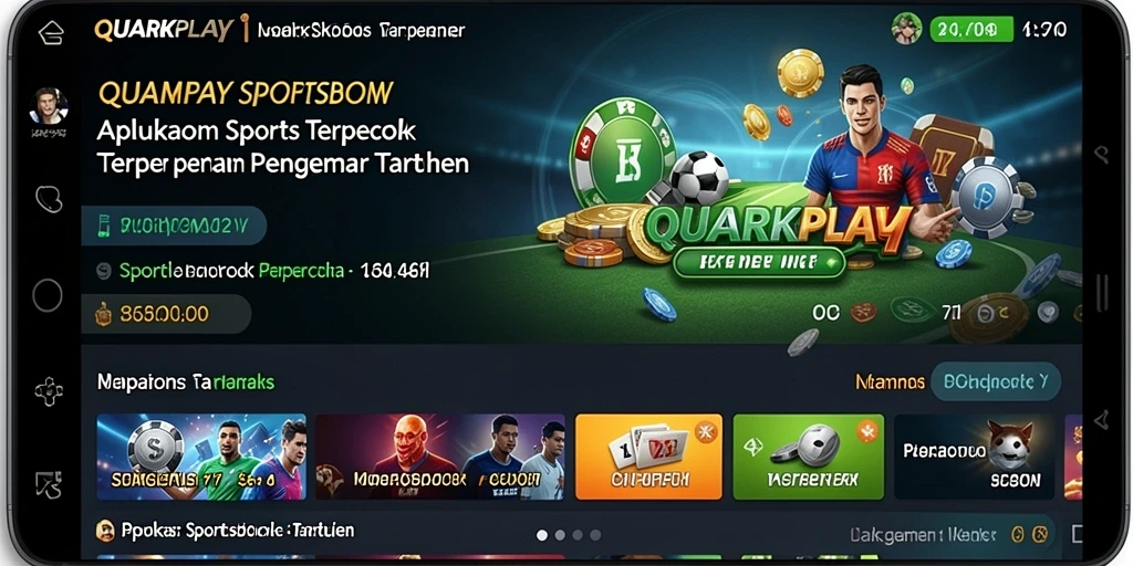 Tampilan antarmuka pengguna QUARKPLAY yang menarik dan informatif.