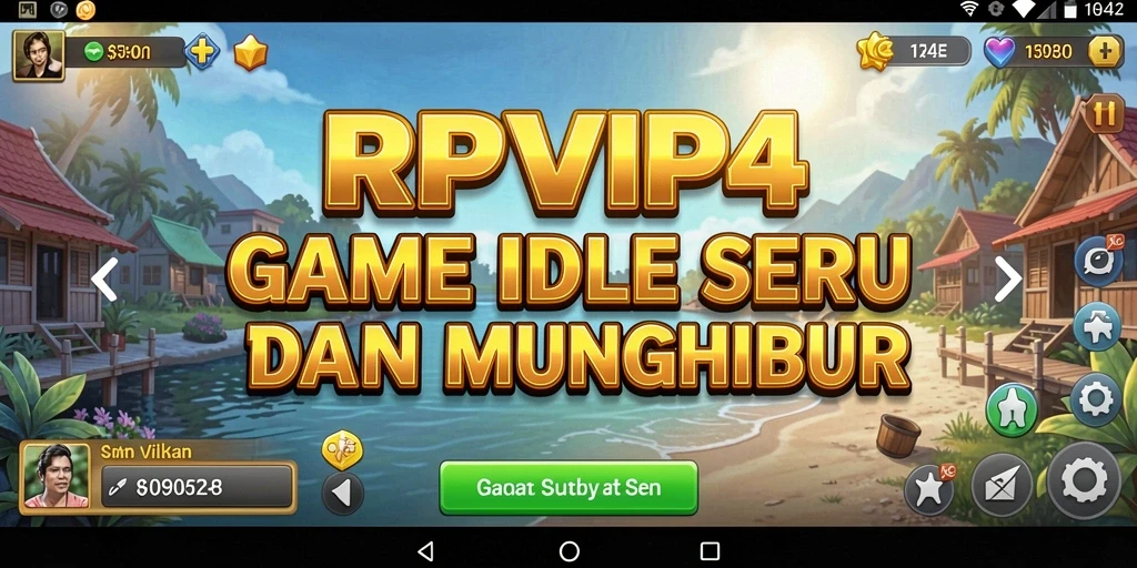 Tampilan gameplay RPVIP4 dengan elemen Idle yang menarik dan menyenangkan.