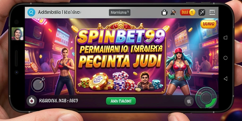Tampilan gameplay SPINBET99 yang mendebarkan dan penuh warna.