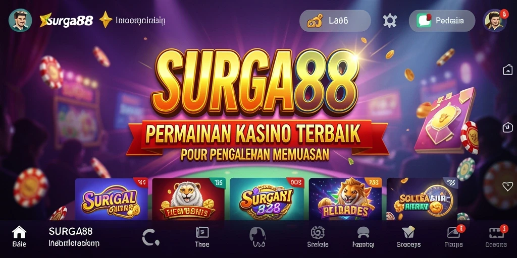 Tampilan menarik dari gameplay SURGA88 yang menampilkan suasana kasino yang nyata.