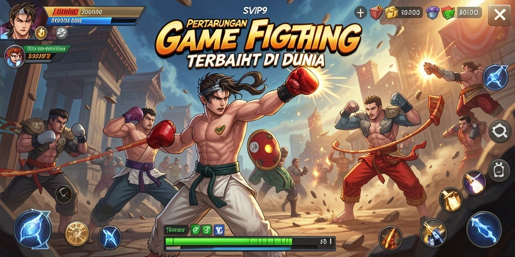 Screenshot gameplay SVIP9 menampilkan aksi pertarungan yang mendebarkan.