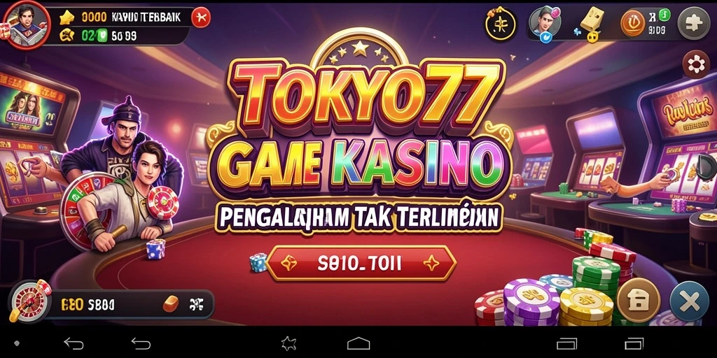 Tampilan momen mendebarkan dalam gameplay Kasino TOKYO77.