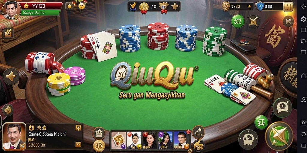 Tampilan menarik permainan QiuQiu pada YY123.